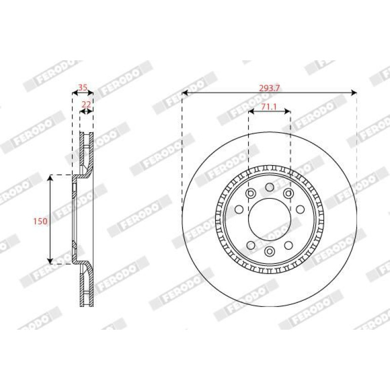 Bremsscheibe DDF2783C