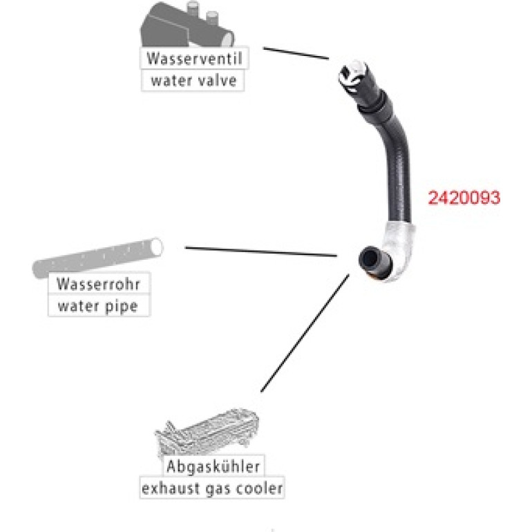 Kühlerschlauch 2420093 Kühlerschlauch 2420093