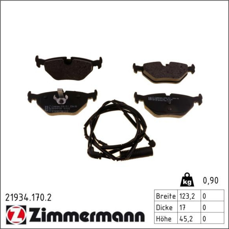Bremsbelagsatz, Scheibenbremse 21934.170.2 Bremsbelagsatz, Scheibenbremse 21934.170.2