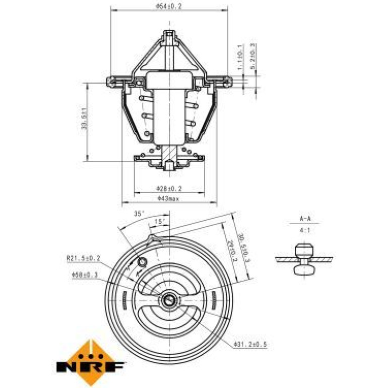 Thermostat, Kühlmittel 725132