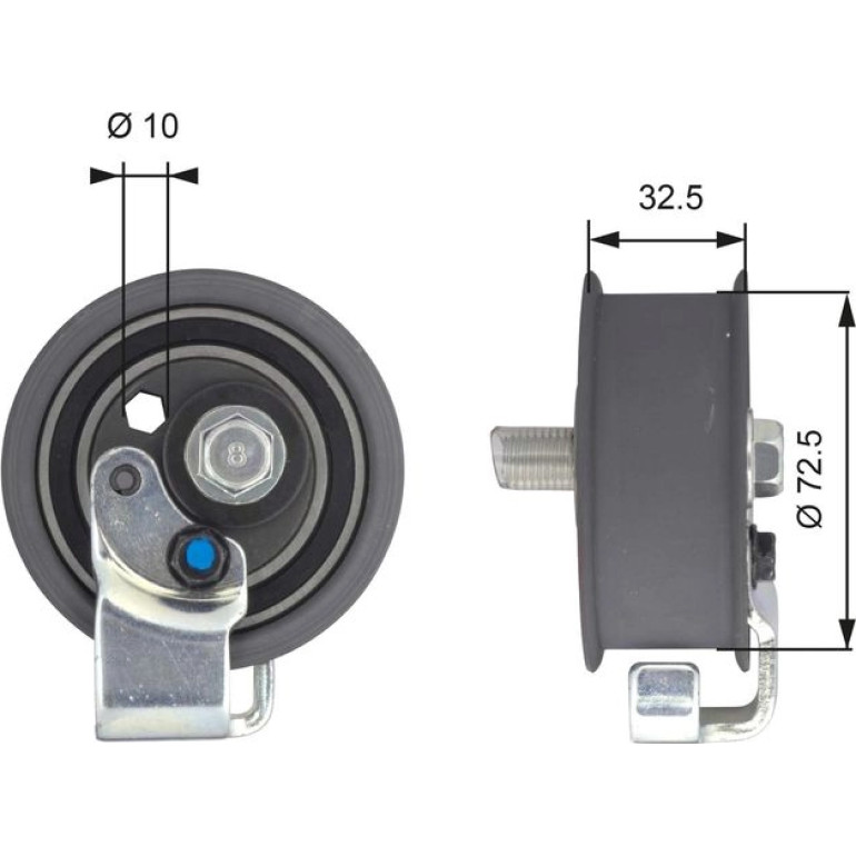 Spannrolle, Zahnriemen T43065 Spannrolle, Zahnriemen T43065