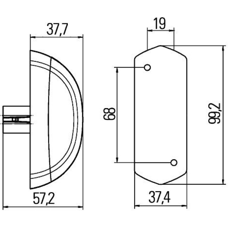Umrissleuchte 2XS 205 020-041