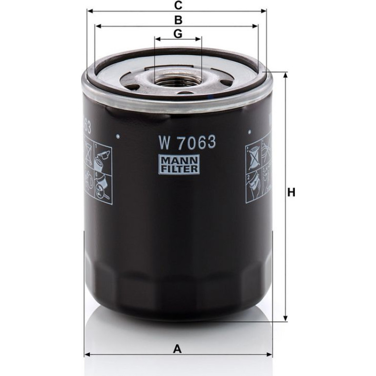 MANN-FILTER W 7063 Ölfilter MANN-FILTER W 7063 Ölfilter