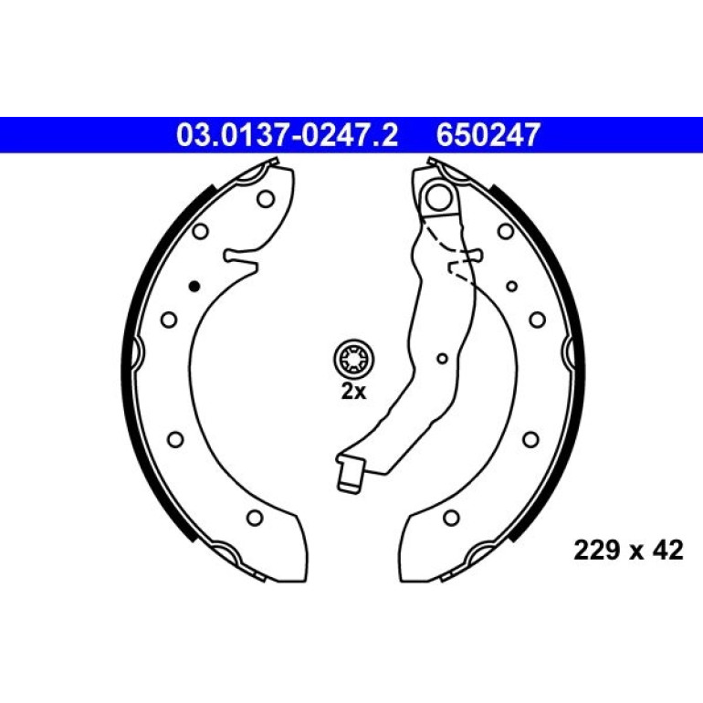 Bremsbackensatz 03.0137-0247.2