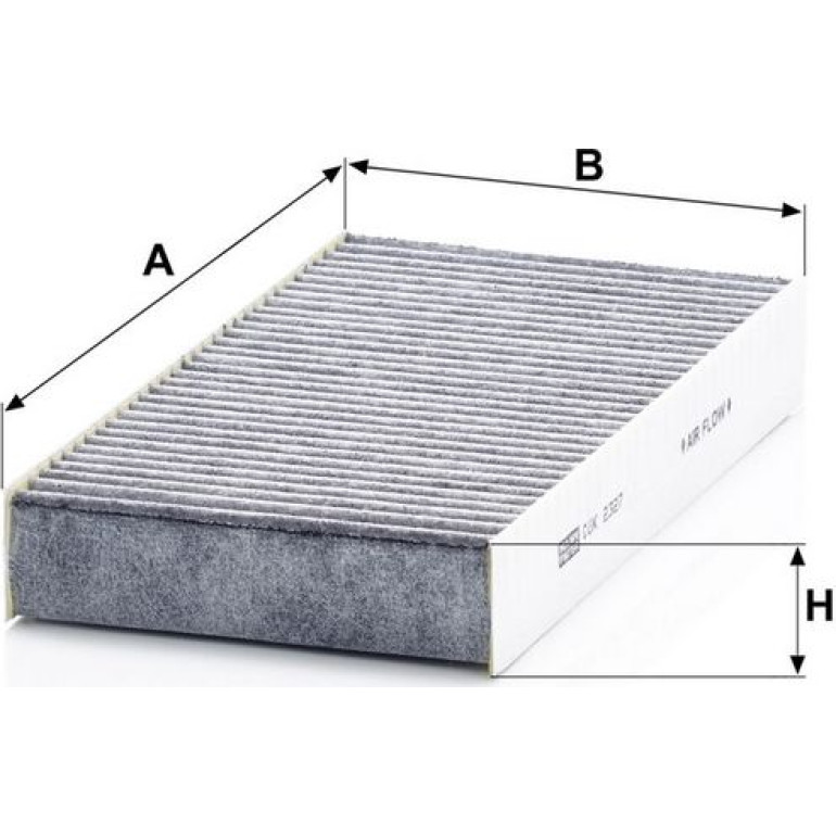 MANN-FILTER CUK 2327-2 Innenraumfilter, Aktivkohlefilter MANN-FILTER CUK 2327-2 Innenraumfilter, Aktivkohlefilter