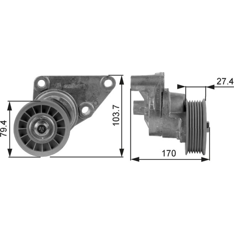 Spannrolle, Keilrippenriemen T38158 Spannrolle, Keilrippenriemen T38158