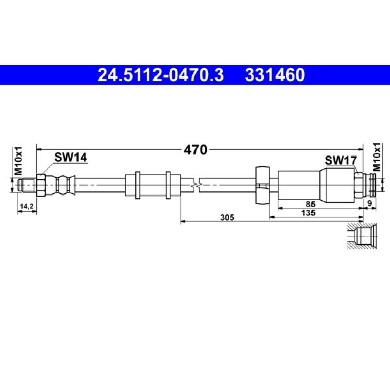 Bremsschlauch 24.5112-0470.3 Bremsschlauch 24.5112-0470.3