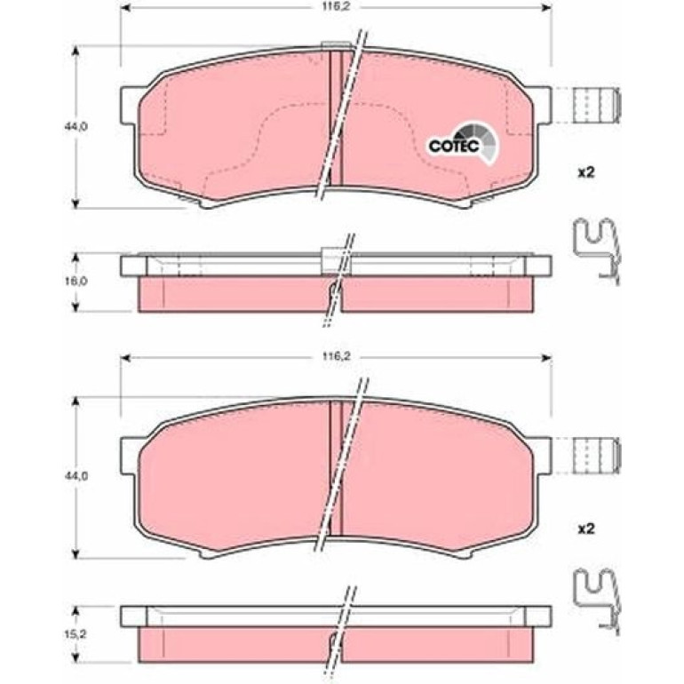 Bremsbelagsatz, Scheibenbremse GDB3110 Bremsbelagsatz, Scheibenbremse GDB3110