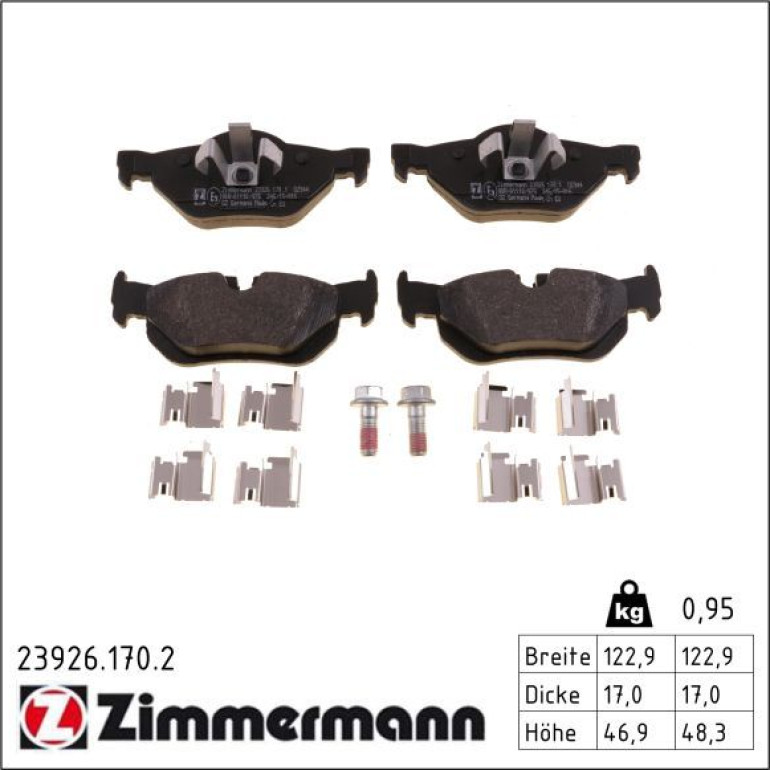 Bremsbelagsatz, Scheibenbremse 23926.170.2 Bremsbelagsatz, Scheibenbremse 23926.170.2