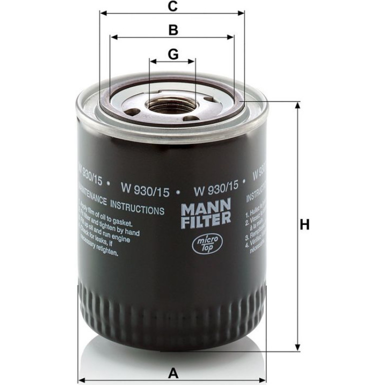 Ölfilter W 930/15 Ölfilter W 930/15