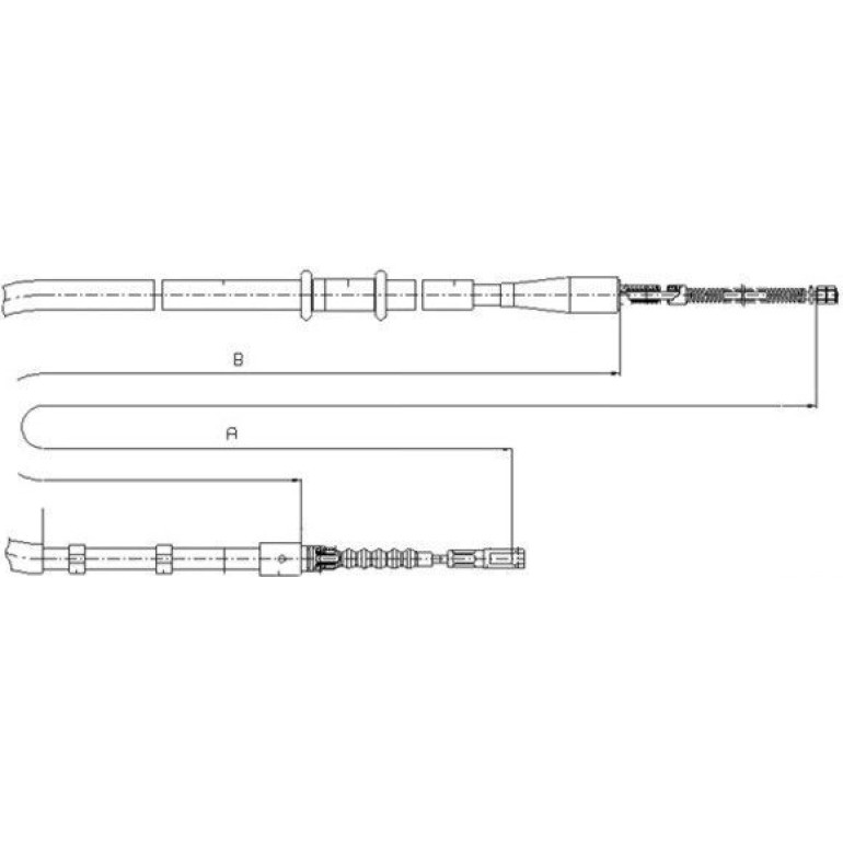 Seilzug, Feststellbremse 44001200 Seilzug, Feststellbremse 44001200