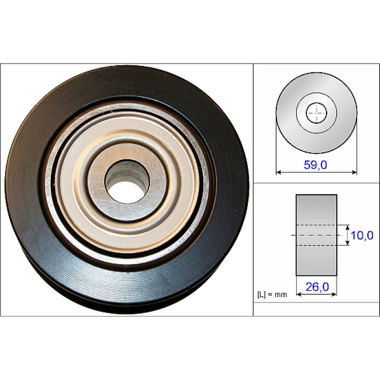 Umlenk-/Führungsrolle, Keilrippenriemen 532 0737 10 Umlenk-/Führungsrolle, Keilrippenriemen 532 0737 10