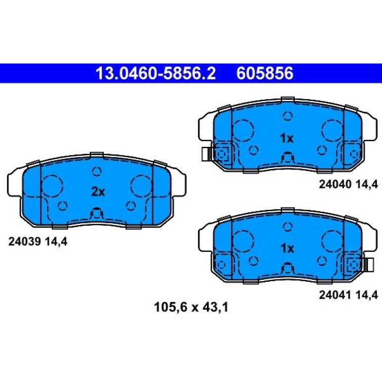 Bremsbelagsatz, Scheibenbremse 13.0460-5856.2 Bremsbelagsatz, Scheibenbremse 13.0460-5856.2