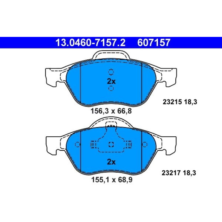 Bremsbelagsatz, Scheibenbremse 13.0460-7157.2 Bremsbelagsatz, Scheibenbremse 13.0460-7157.2
