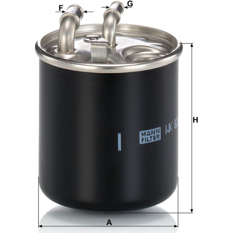 MANN-FILTER WK 820/2 x Kraftstofffilter 10mm, 8mm, mit Dichtung MANN-FILTER WK 820/2 x Kraftstofffilter 10mm, 8mm, mit Dichtung