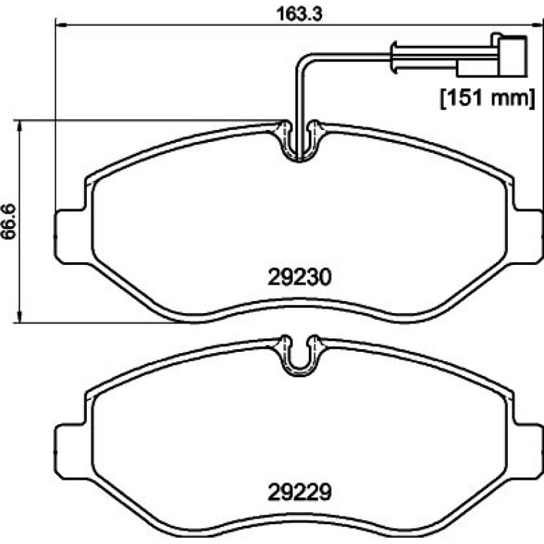 Bremsbelagsatz, Scheibenbremse 8DB 355 005-611
