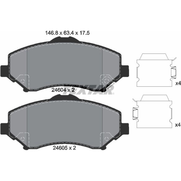 Bremsbelagsatz, Scheibenbremse 2460402 Bremsbelagsatz, Scheibenbremse 2460402