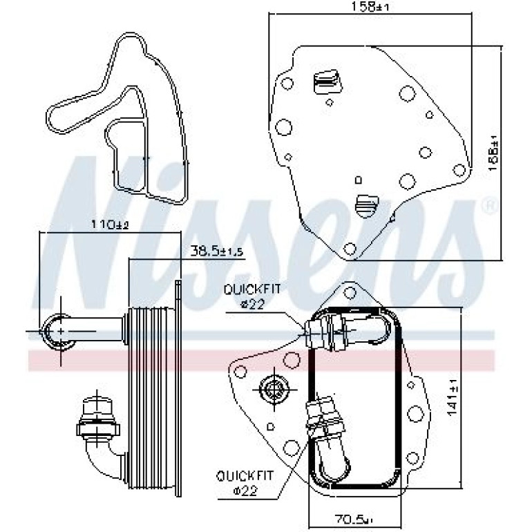 Ölkühler, Motoröl 90996 Ölkühler, Motoröl 90996