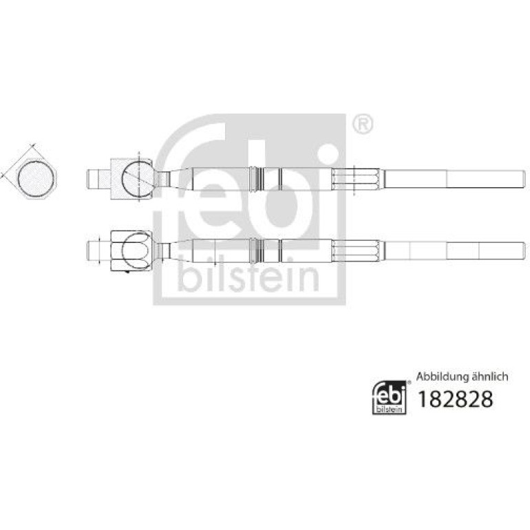 FEBI BILSTEIN 182828 Axialgelenk, Spurstange FEBI BILSTEIN 182828 Axialgelenk, Spurstange