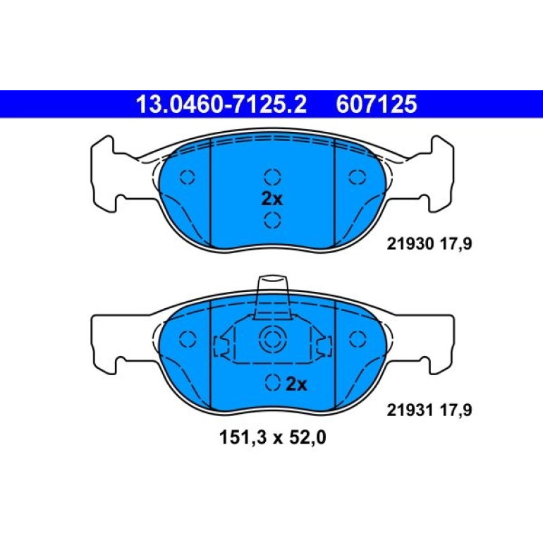 Bremsbelagsatz, Scheibenbremse 13.0460-7125.2 Bremsbelagsatz, Scheibenbremse 13.0460-7125.2