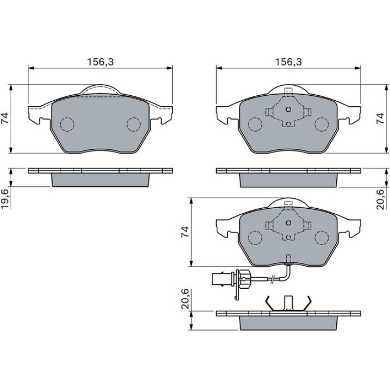 Bremsbelagsatz, Scheibenbremse 0 986 460 118 Bremsbelagsatz, Scheibenbremse 0 986 460 118