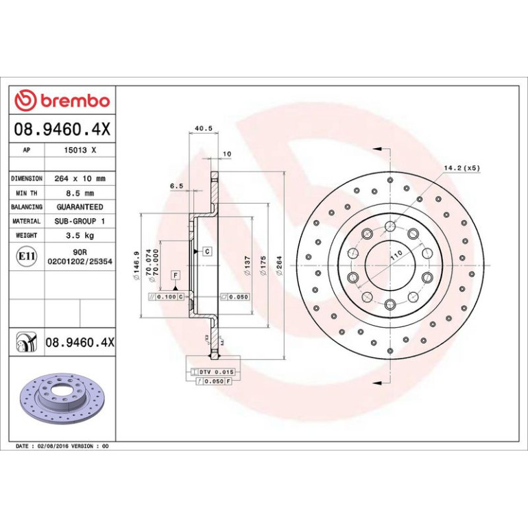Bremsscheibe 08.9460.4X Bremsscheibe 08.9460.4X