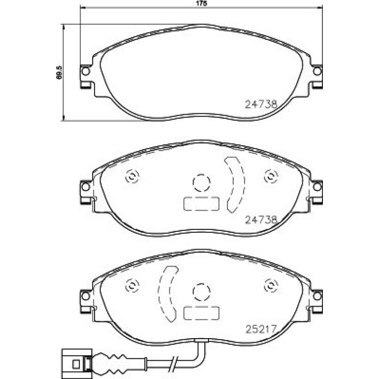 Bremsbelagsatz, Scheibenbremse 8DB 355 021-971 Bremsbelagsatz, Scheibenbremse 8DB 355 021-971