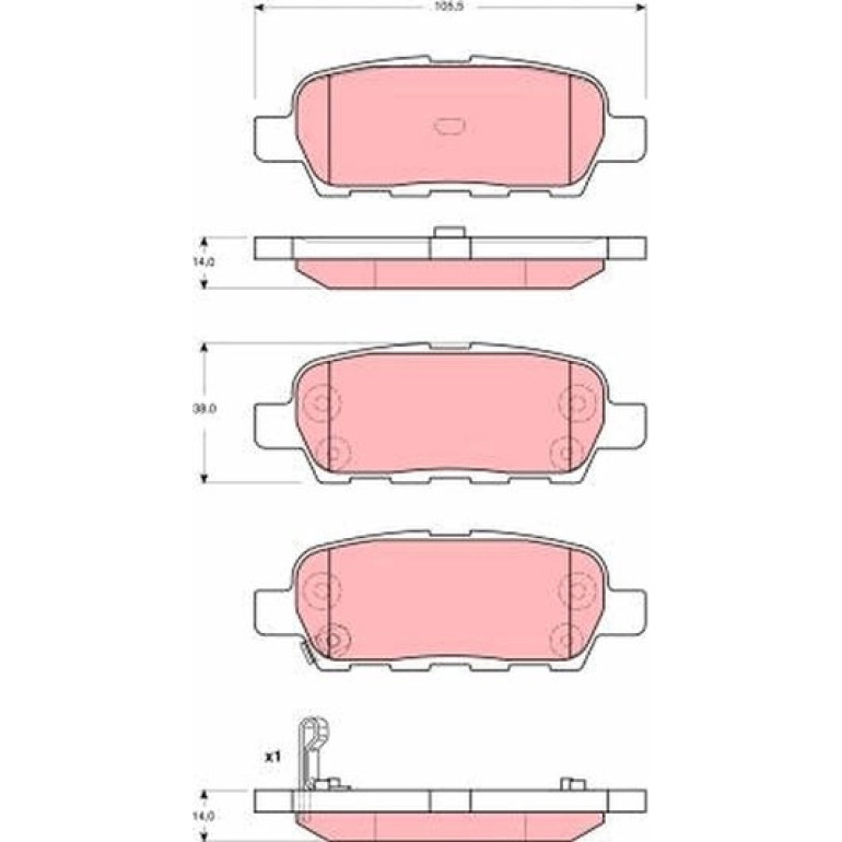 Bremsbelagsatz, Scheibenbremse GDB3393 Bremsbelagsatz, Scheibenbremse GDB3393