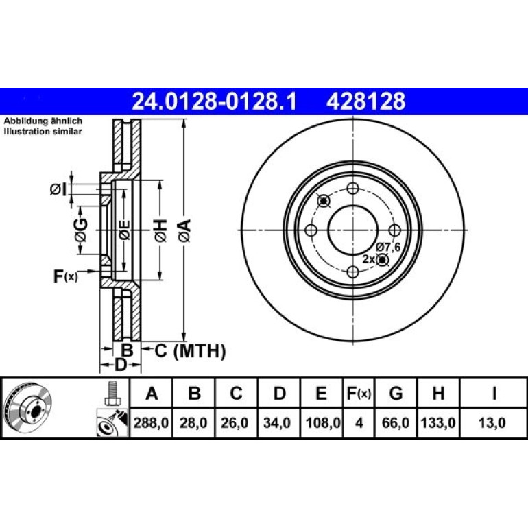 Bremsscheibe 24.0128-0128.1
