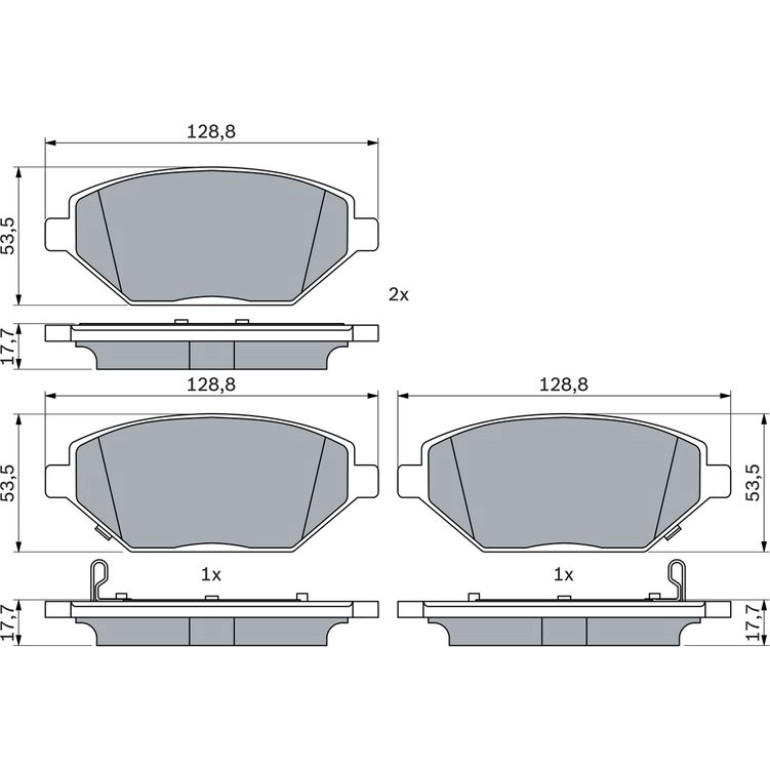 Bremsbelagsatz, Scheibenbremse 0 986 424 843 Bremsbelagsatz, Scheibenbremse 0 986 424 843