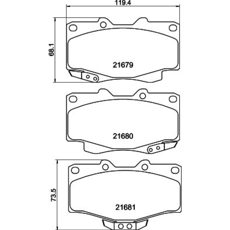 Bremsbelagsatz, Scheibenbremse 8DB 355 015-351 Bremsbelagsatz, Scheibenbremse 8DB 355 015-351