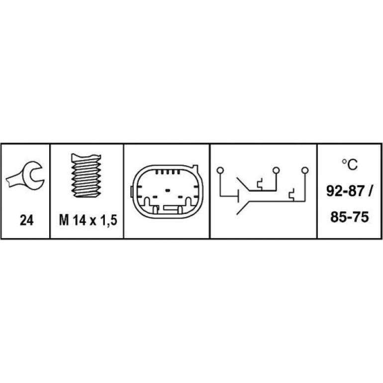 Temperaturschalter, Kühlerlüfter 6ZT 007 835-051 Temperaturschalter, Kühlerlüfter 6ZT 007 835-051