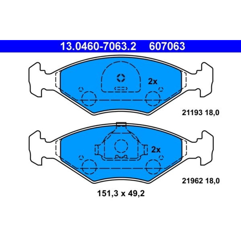 Bremsbelagsatz, Scheibenbremse 13.0460-7063.2 Bremsbelagsatz, Scheibenbremse 13.0460-7063.2
