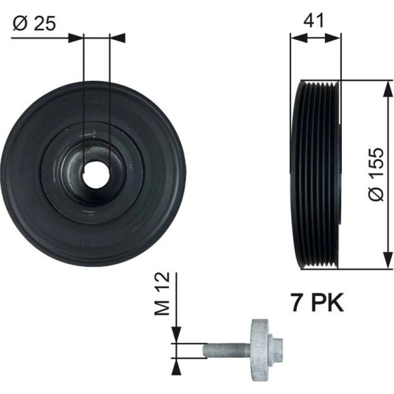 Riemenscheibe, Kurbelwelle TVD1017A Riemenscheibe, Kurbelwelle TVD1017A