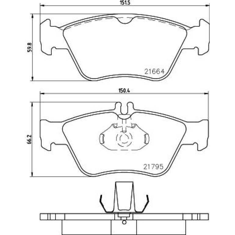 Bremsbelagsatz, Scheibenbremse 8DB 355 007-831