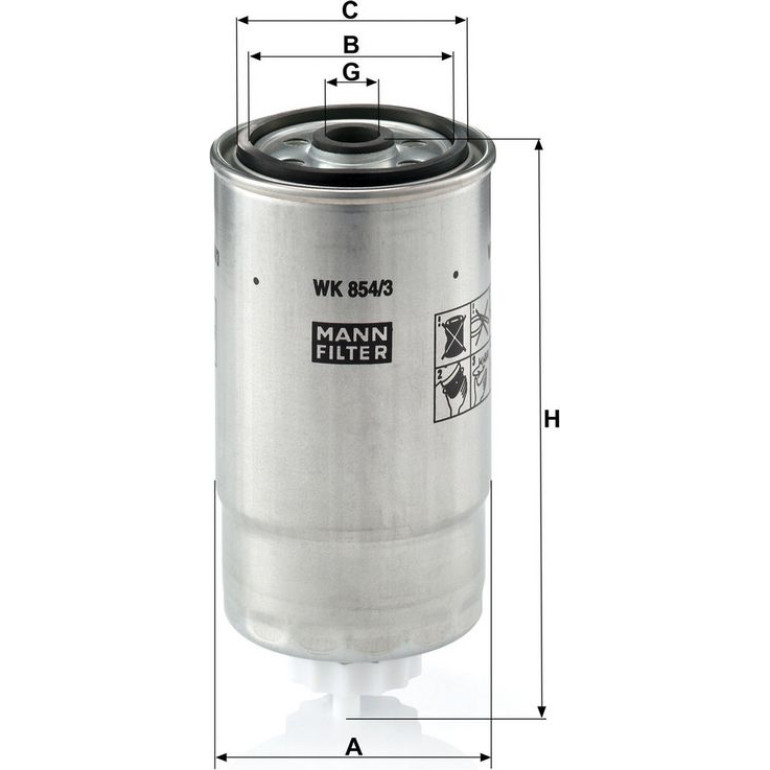 Kraftstofffilter WK 854/3 Kraftstofffilter WK 854/3