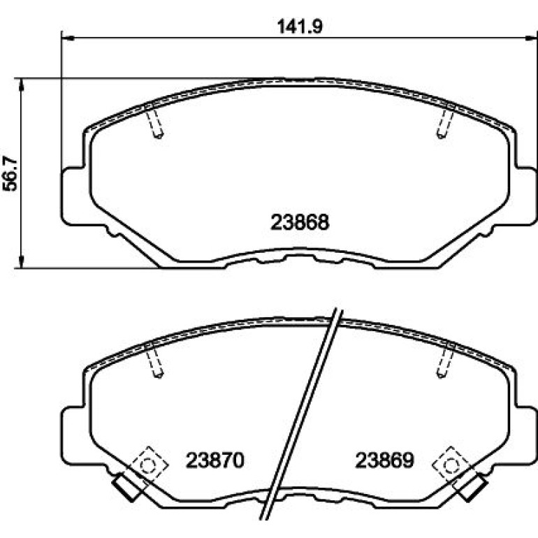 Bremsbelagsatz, Scheibenbremse 8DB 355 010-231 Bremsbelagsatz, Scheibenbremse 8DB 355 010-231