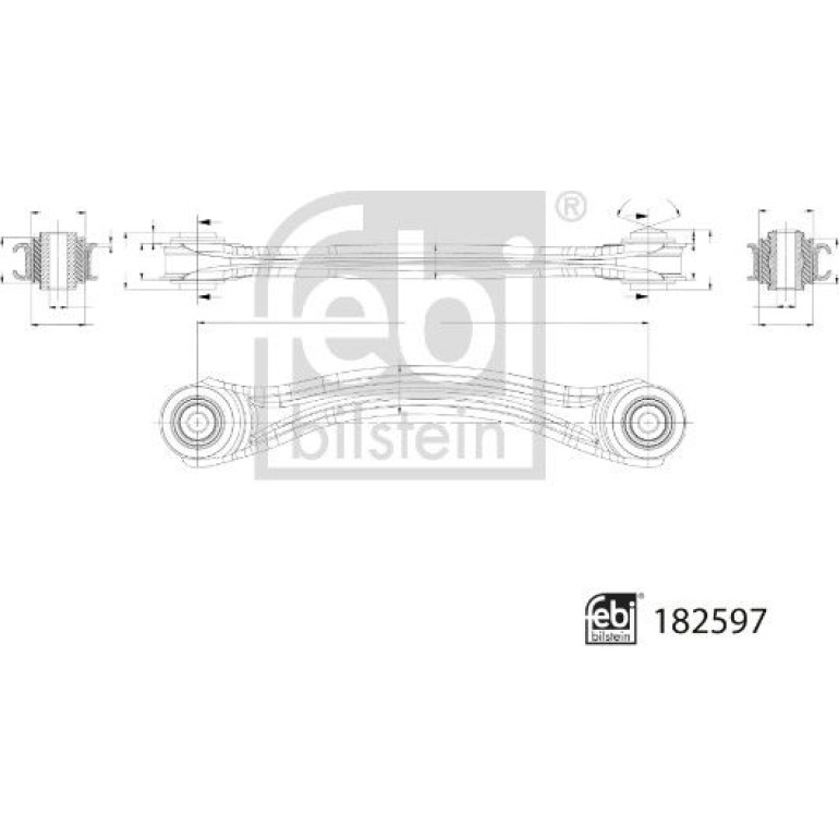 FEBI BILSTEIN 182597 Querlenker, Lenker, Radaufhängung FEBI BILSTEIN 182597 Querlenker, Lenker, Radaufhängung