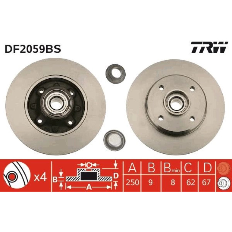 Bremsscheibe DF2059BS Bremsscheibe DF2059BS