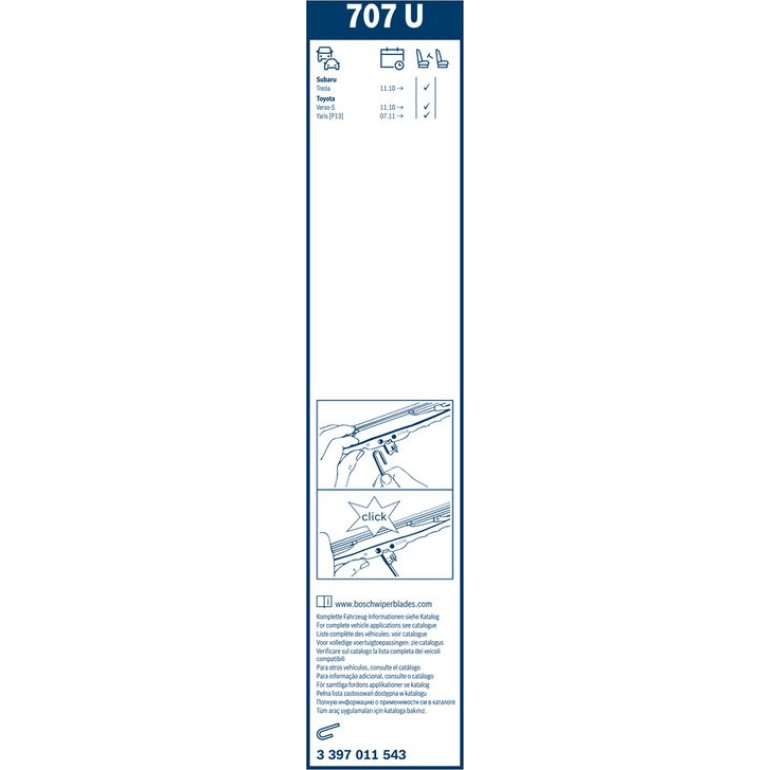 BOSCH 707 U Scheibenwischer Twin 3 397 011 543