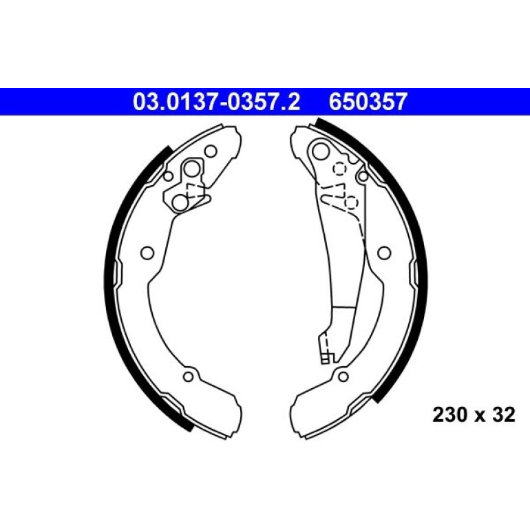 Bremsbackensatz 03.0137-0357.2 Bremsbackensatz 03.0137-0357.2