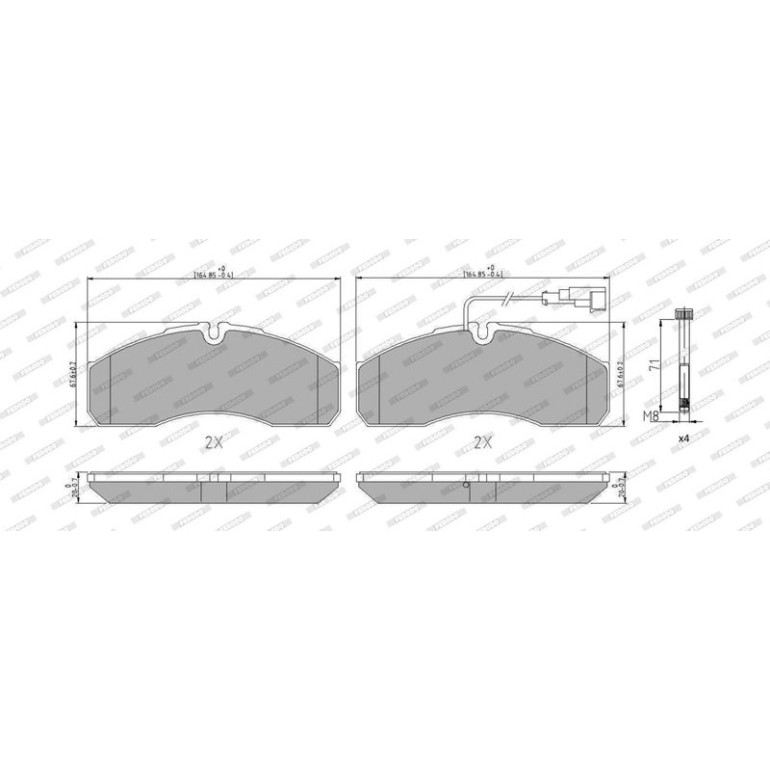 Bremsbelagsatz, Scheibenbremse FVR4248 Bremsbelagsatz, Scheibenbremse FVR4248