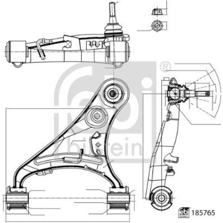 FEBI BILSTEIN 185765 Querlenker, Lenker, Radaufhängung FEBI BILSTEIN 185765 Querlenker, Lenker, Radaufhängung