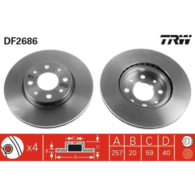 Bremsscheibe DF2686 Bremsscheibe DF2686
