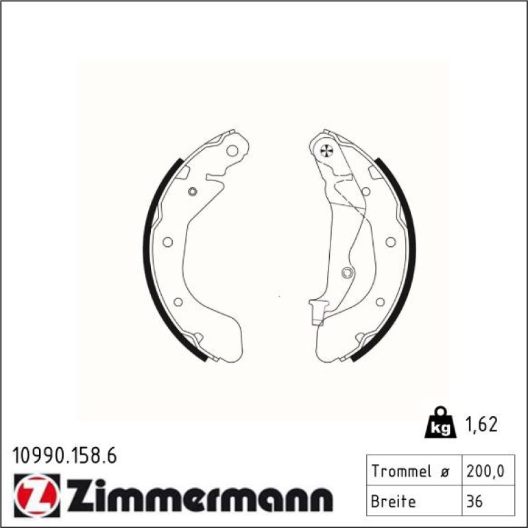 Bremsbackensatz 10990.158.6 Bremsbackensatz 10990.158.6