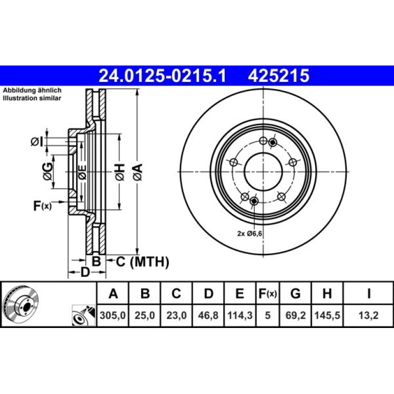 Bremsscheibe 24.0125-0215.1