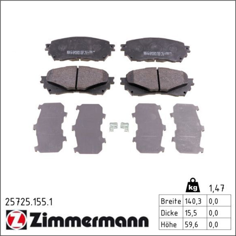 Bremsbelagsatz, Scheibenbremse 25725.155.1 Bremsbelagsatz, Scheibenbremse 25725.155.1