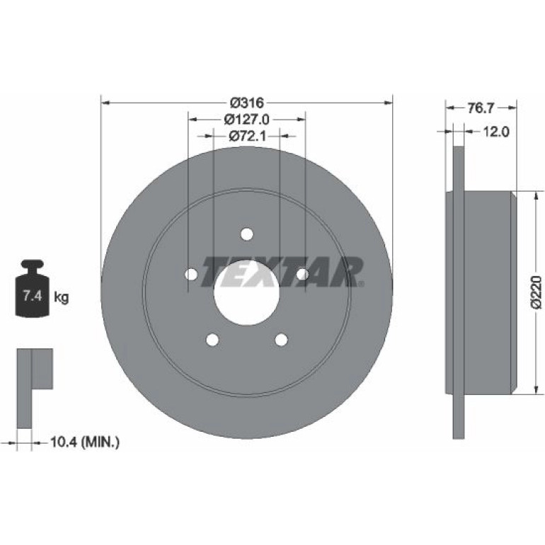 Bremsscheibe 92227700 Bremsscheibe 92227700