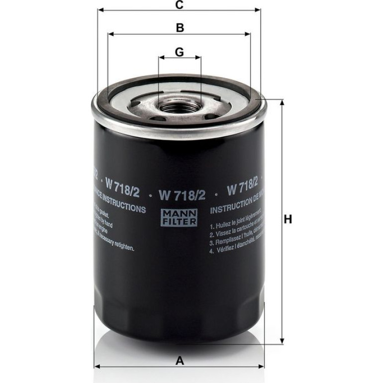 Ölfilter W 718/2