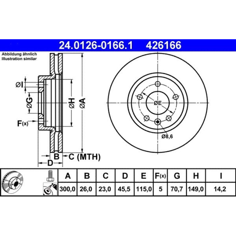 Bremsscheibe 24.0126-0166.1